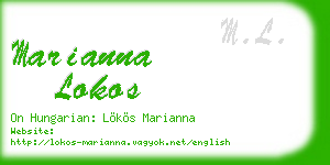 marianna lokos business card
