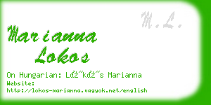 marianna lokos business card